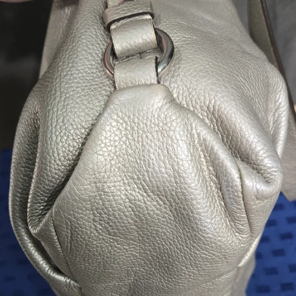 Coach Silver Pebbled Leather Duffle Hobo Bag - Picture 4 of 16